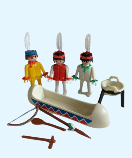 indianen met kano playmobil (3251)